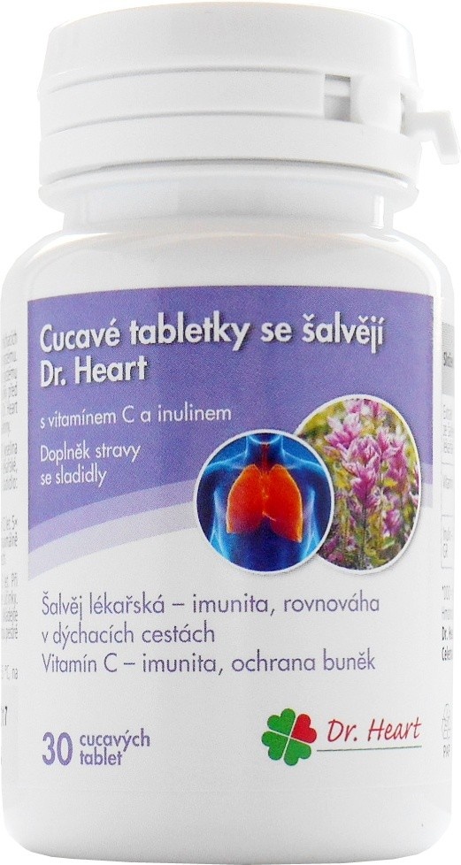 Cucavé tablety se šalvějí Dr. Heart