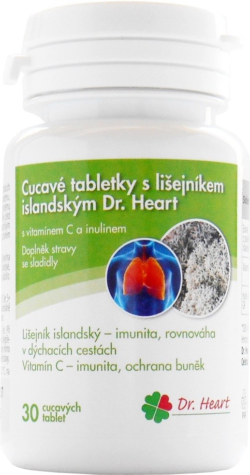 Cucavé tablety s islandským lišejníkem Dr. Heart